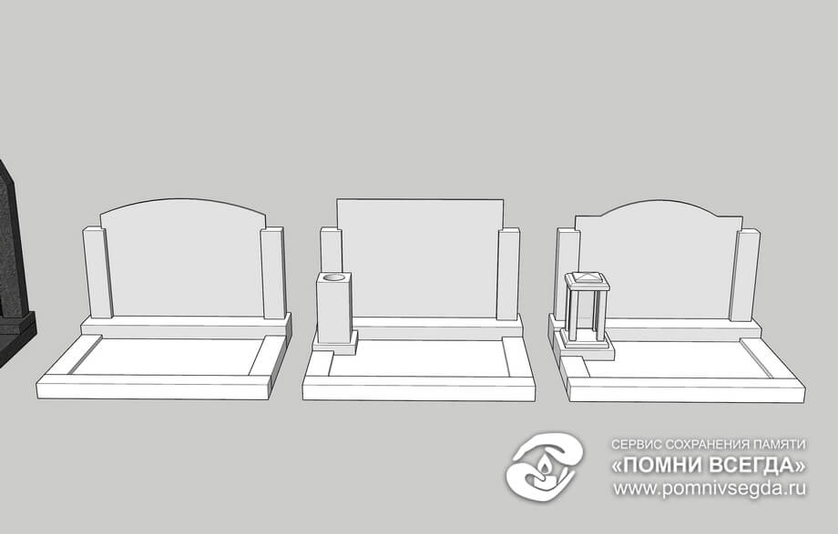 Макет горизонтальных памятников